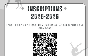 Inscriptions 2025 - 2026