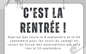 Reprise des cours