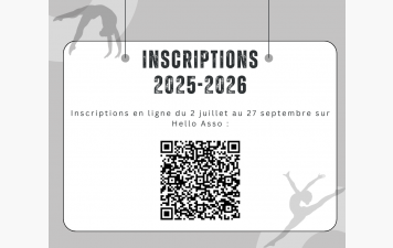 Inscriptions 2025 - 2026