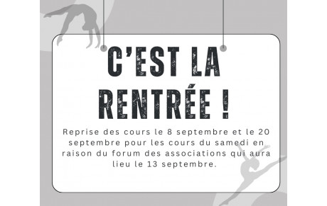 Reprise des cours